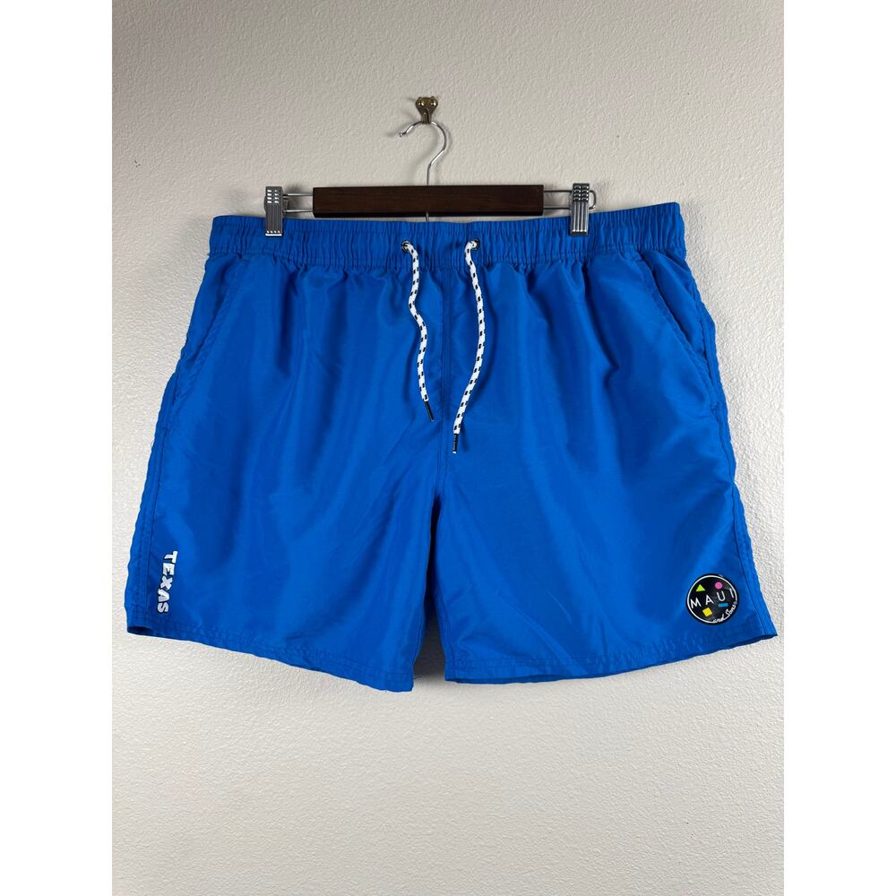 Maui & Sons Men's Texas Chill Vibes Pool Shorts Cobalt Size XL